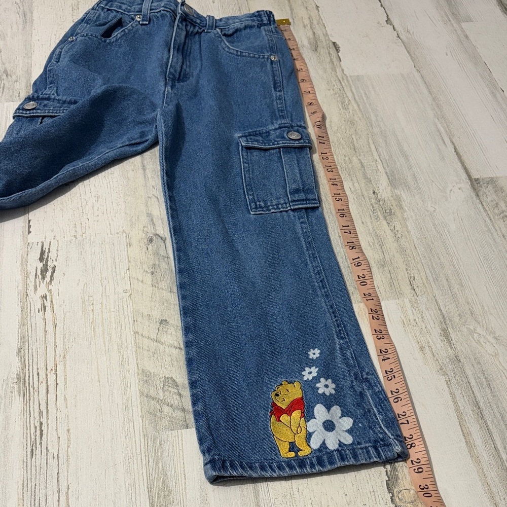 Vintage Kids Jeans with Winnie The Pooh and Floral Design - Picture 10 of 11
